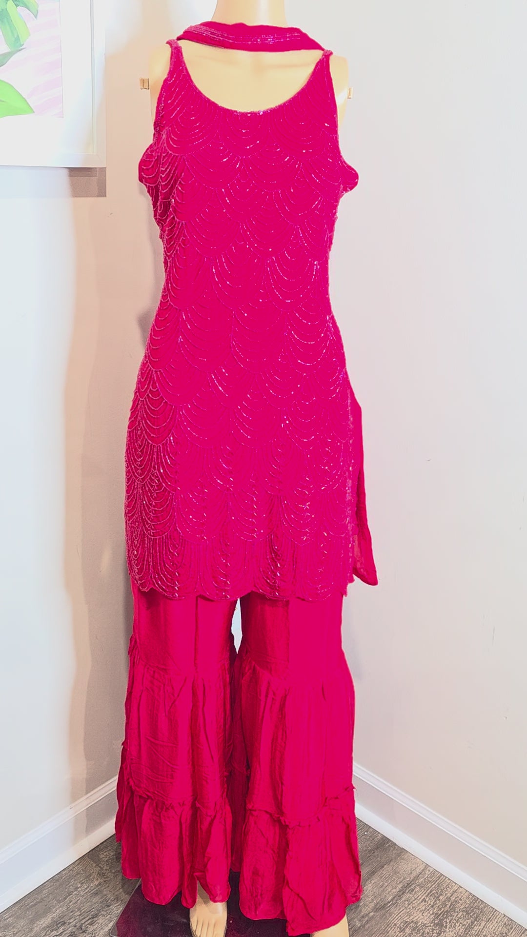 Indo-Western Embroidered Kurta Set