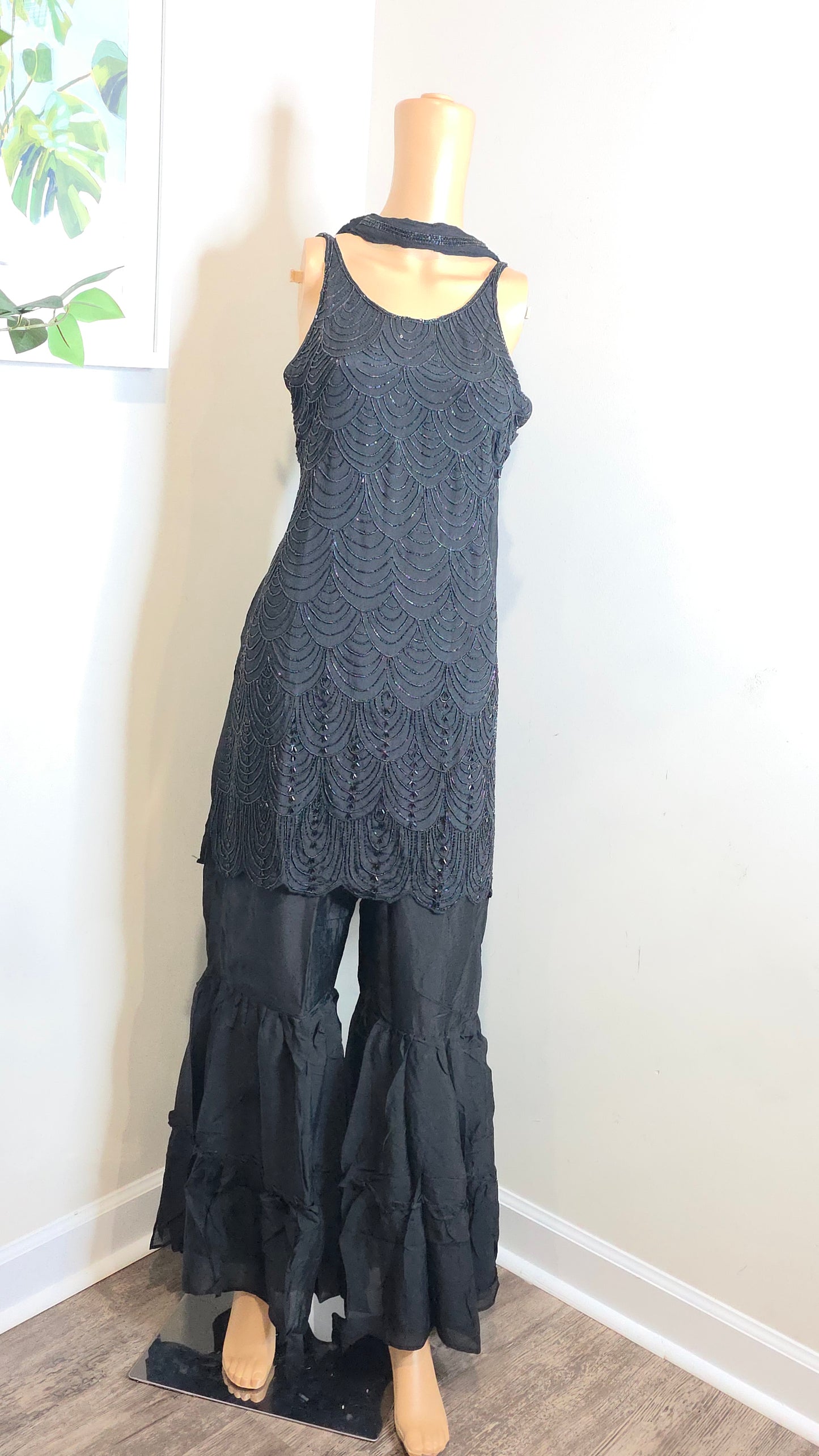 Indo-Western Embroidered Kurta Set