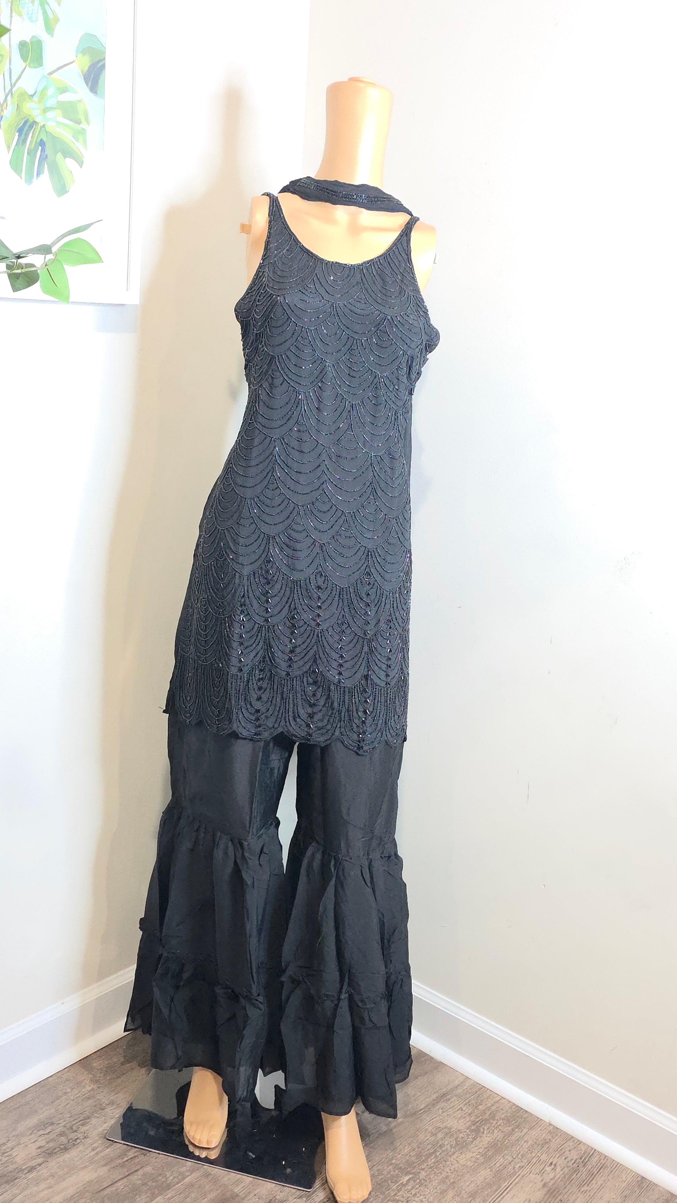 Indo-Western Embroidered Kurta Set