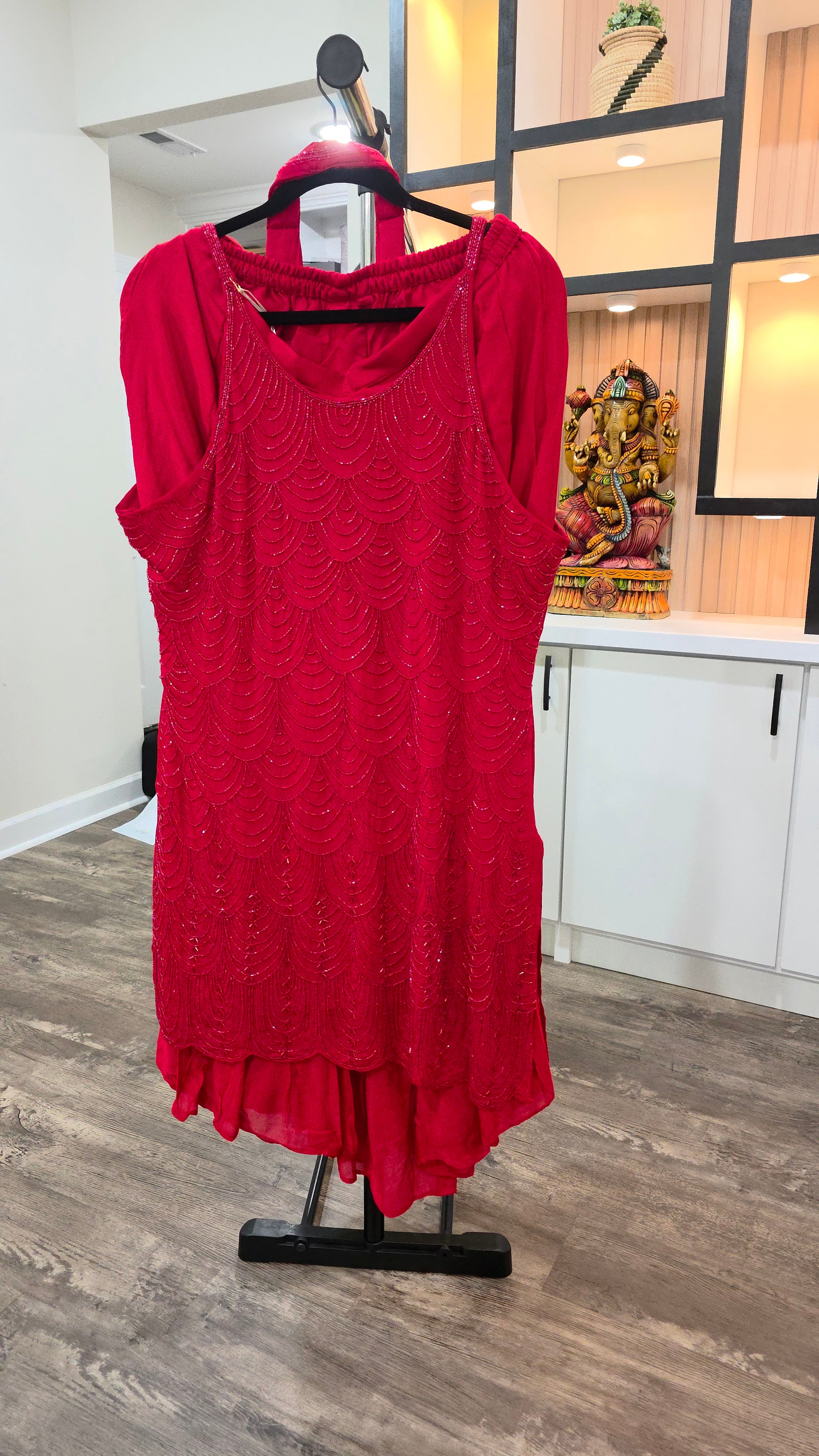 Indo-Western Embroidered Kurta Set