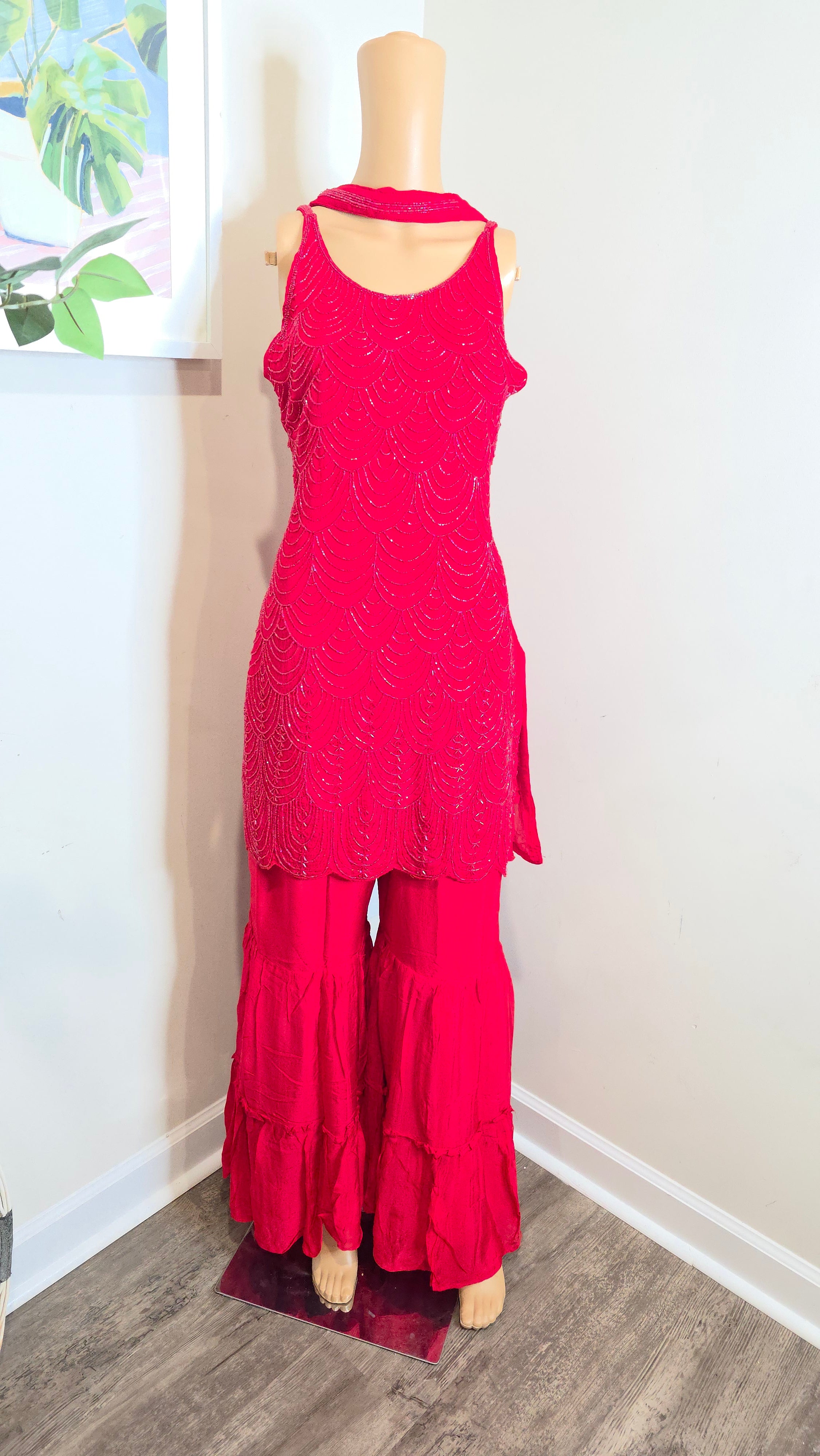 Indo-Western Embroidered Kurta Set