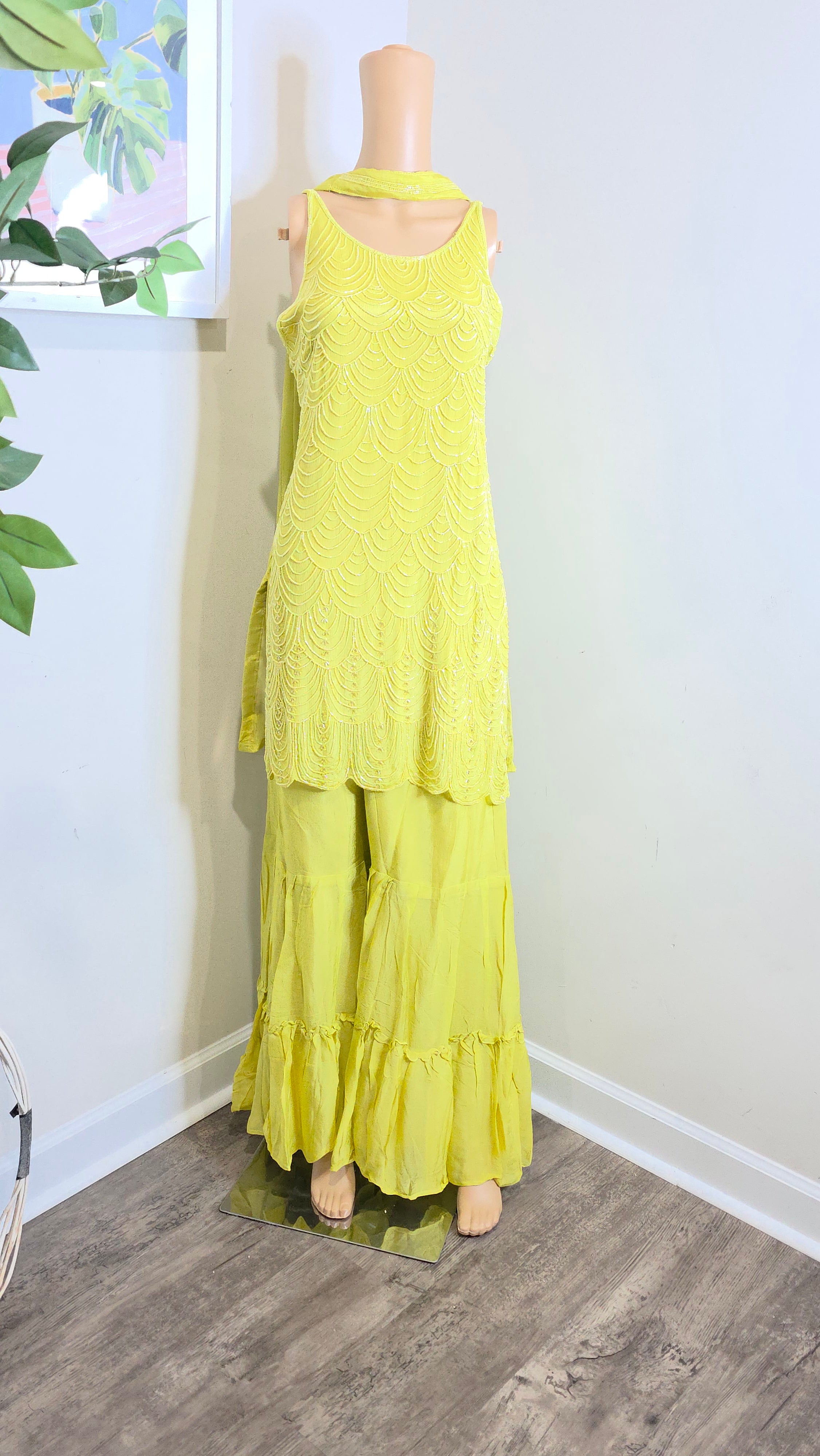 Indo-Western Embroidered Kurta Set